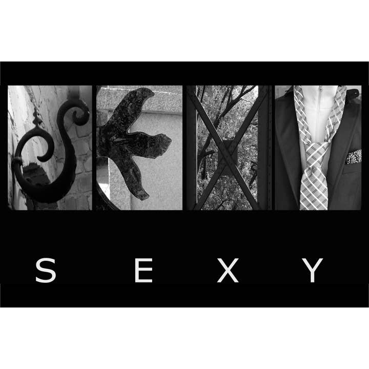 SEXY_03 Hilsen Kort med alfabetfotografi for engroshandel hos PhotoWord Art