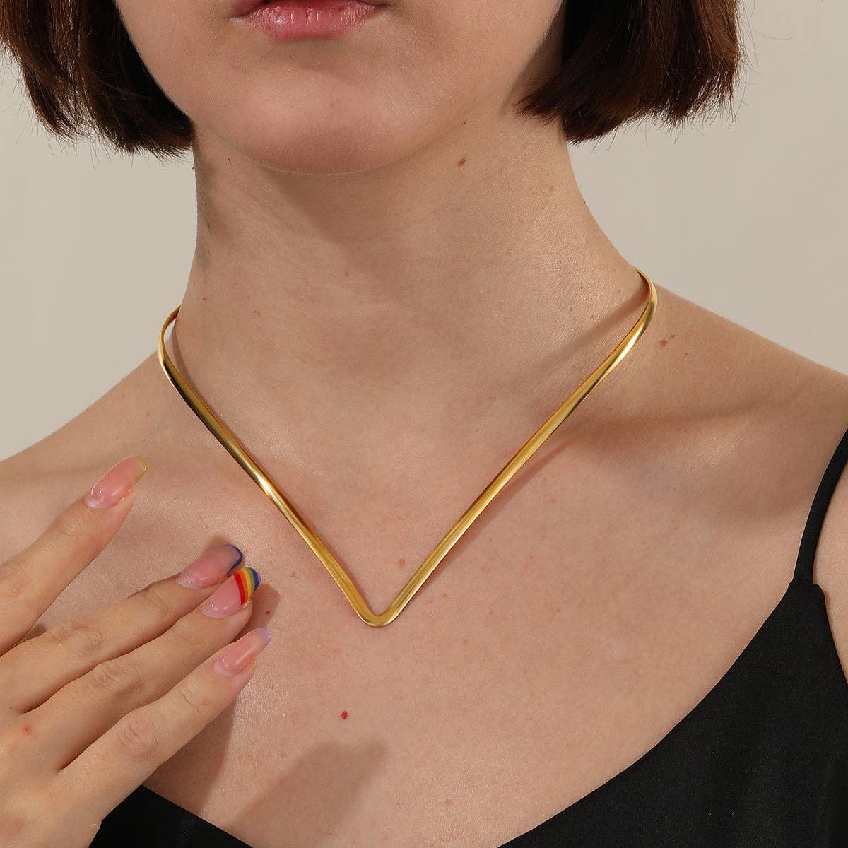 Gooddiy - Vendita all'ingrosso Parure di gioielli - Collare placcato in acciaio inossidabile0