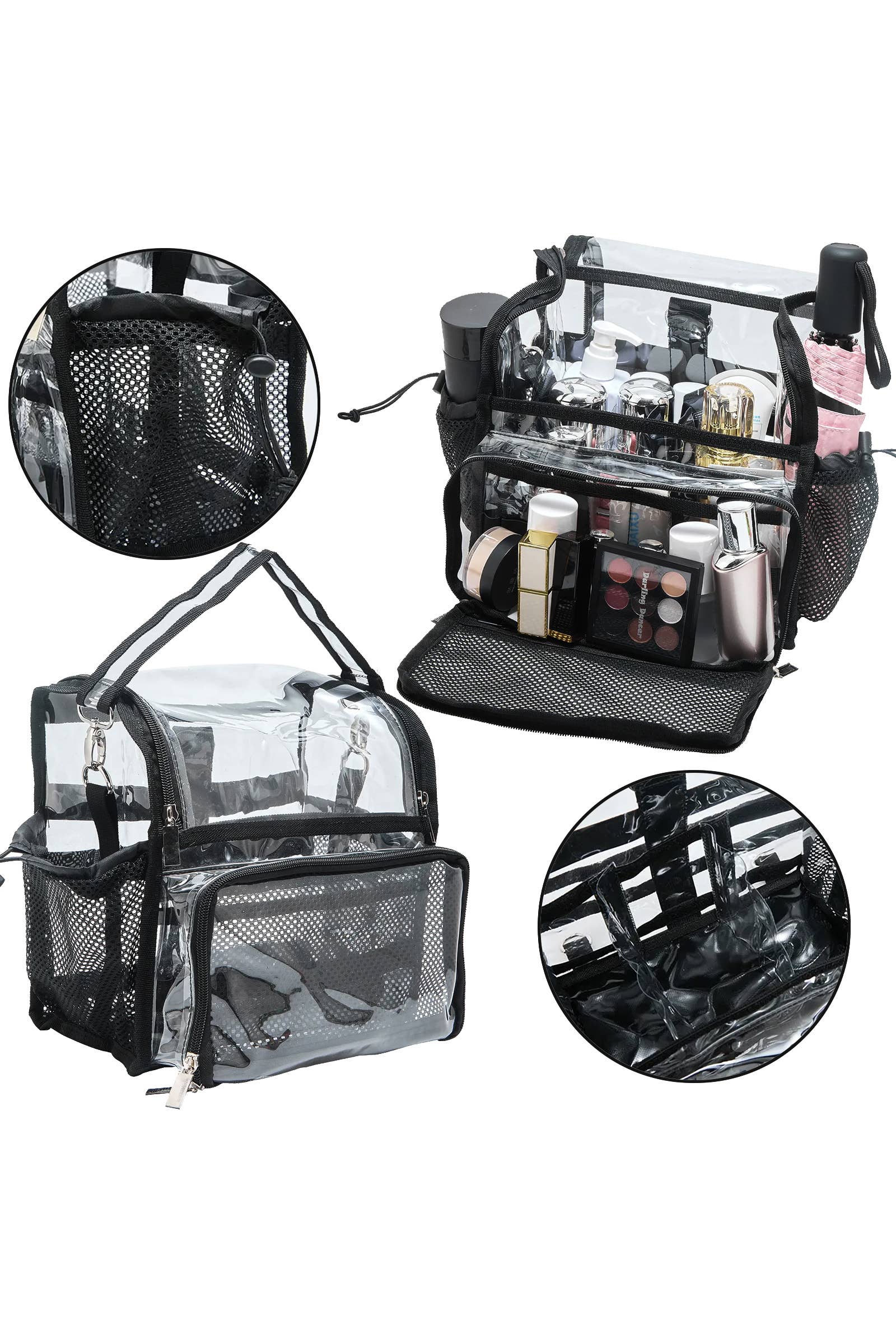 As Shown Large Clear Unstructured Crossbody Makeup Artist Bag for wholesale on Faire0