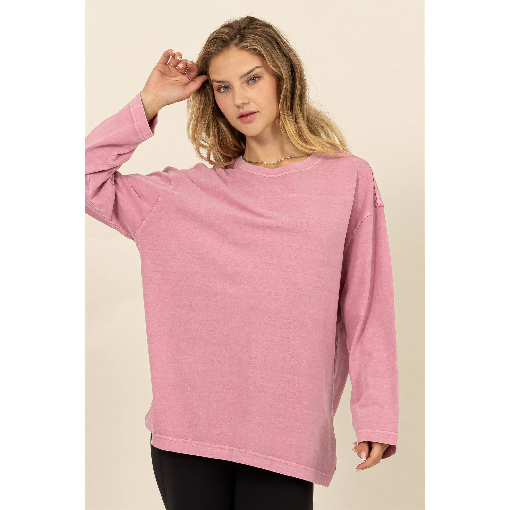 HYFVE - Wholesale Shirt - Women's - Oversized Crew Neck Long Sleeve Tee14