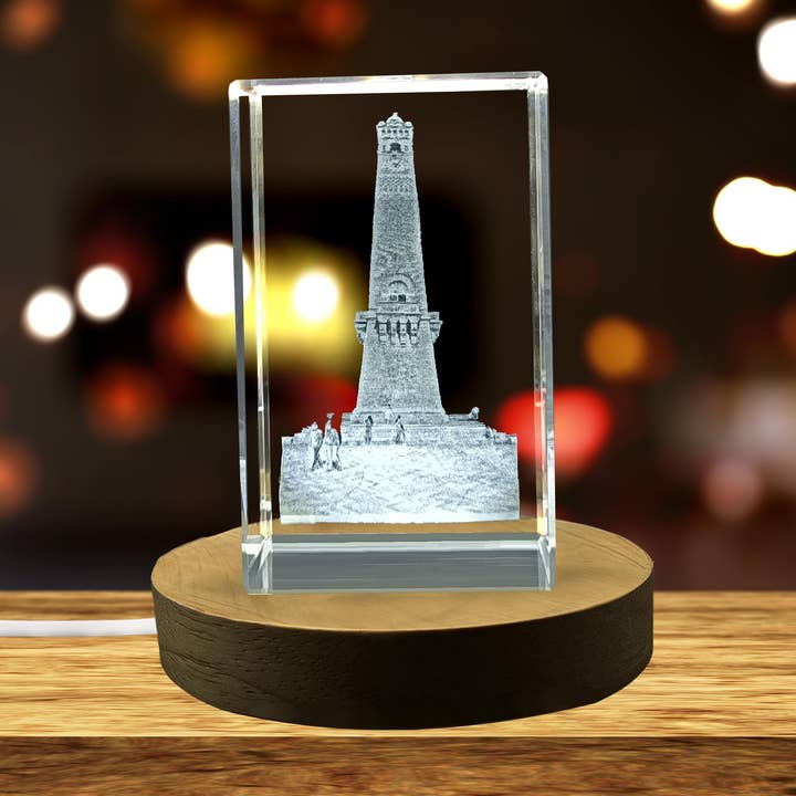 Torre do Relógio Husain Abad Cristal Gravado em 3D por atacado de AB Crystal Collection