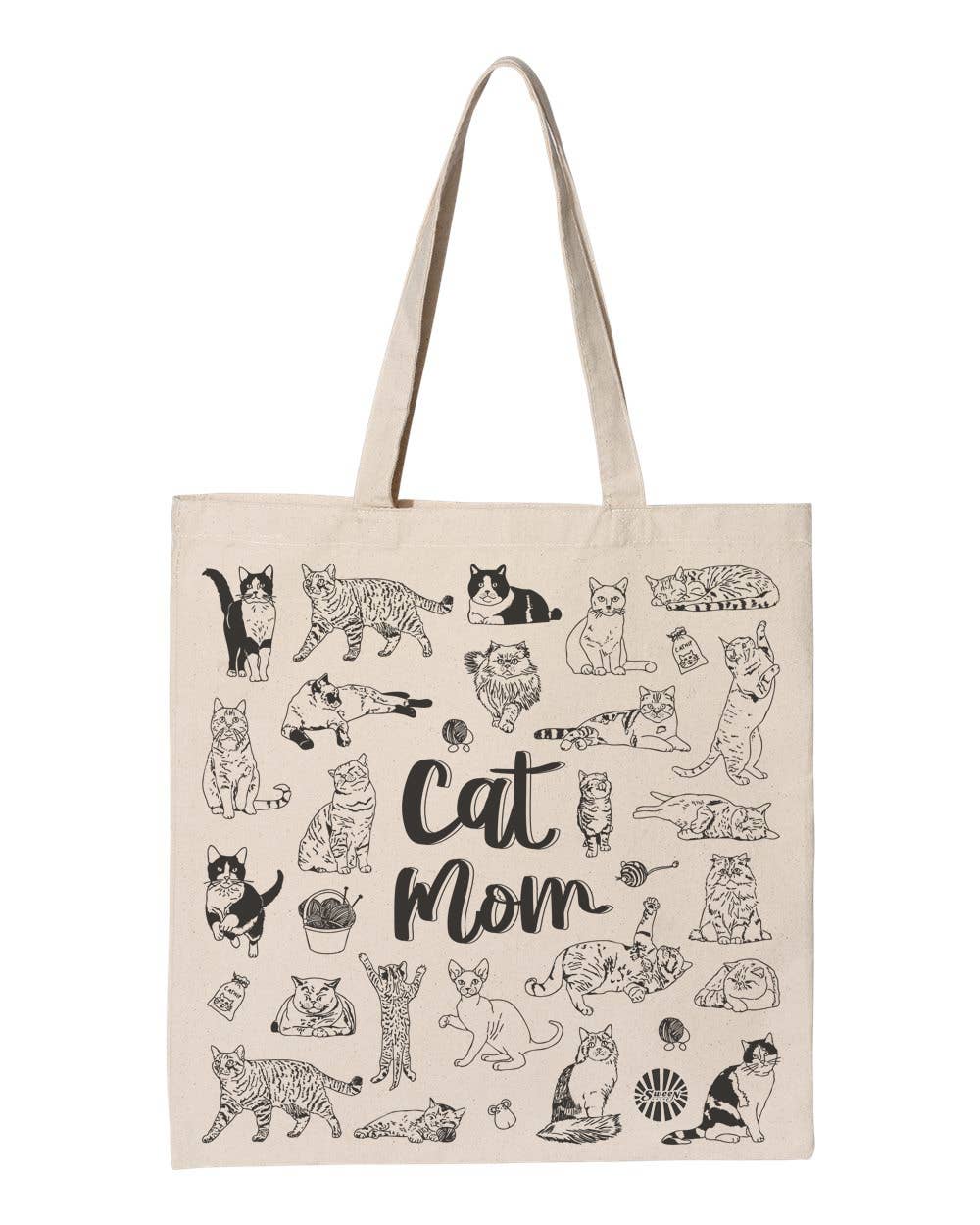 Sween Shop - Vendita all'ingrosso Borsa tote - Donna - Borsa in tela di cotone "Mamma Gatto" regalo per animali domestici4