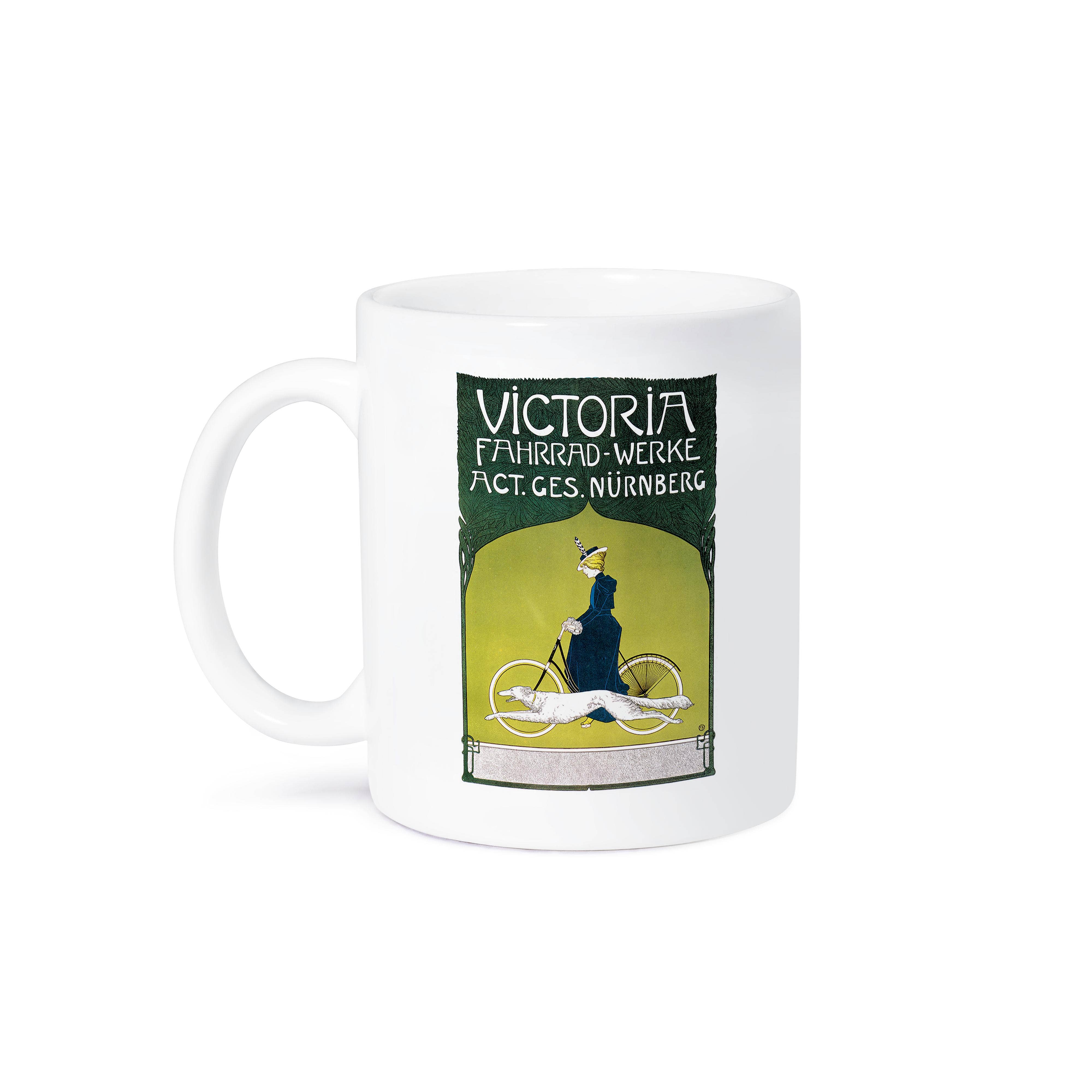 3dRose – wholesale Kaffekoppar – 3dRose, Vintage Art Nouveau Victoria Fahrrad-Werke Nürnberg Reklamaffisch, Mugg8