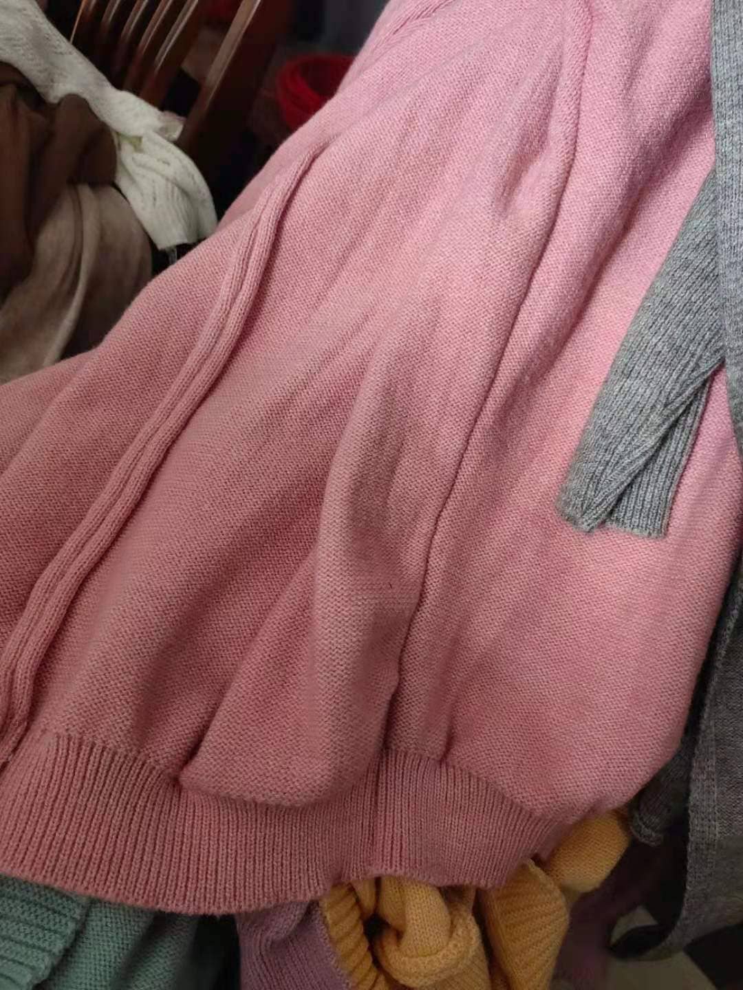 Rosa Clothing - Wholesale Cardigan - Women's - Plain exposed seam Hooded knit long cardigan coat22