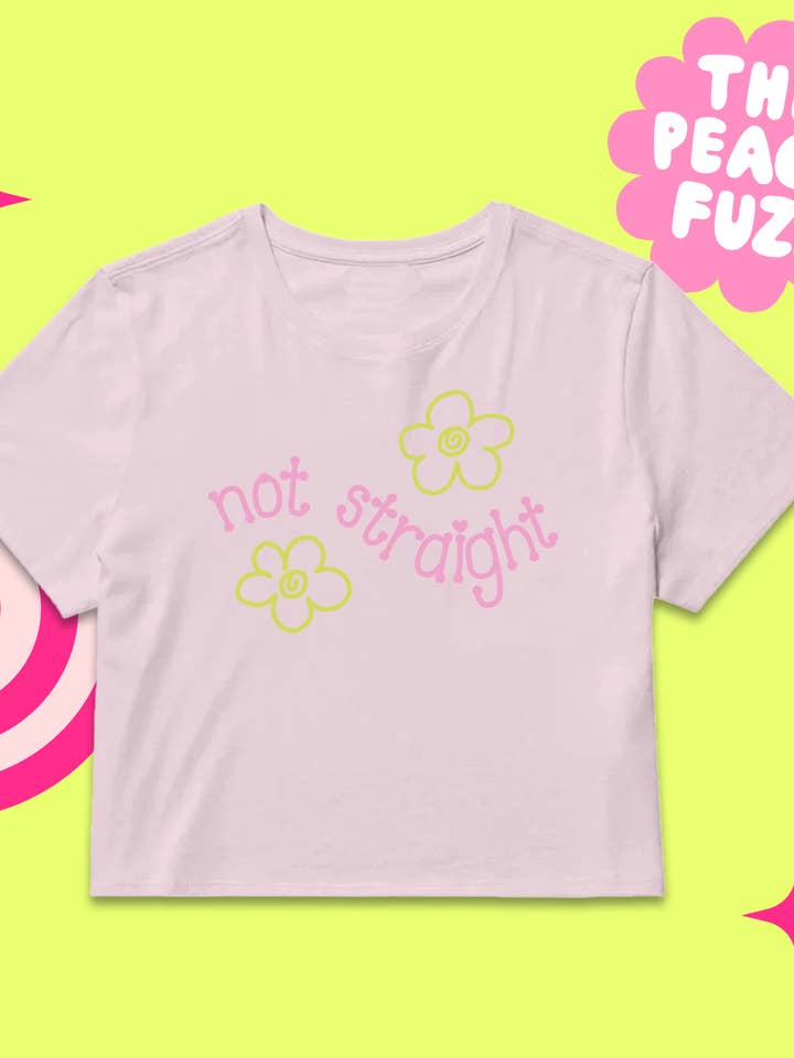 The Peach Fuzz - Wholesale Screen Printed T-Shirt - Women's - Not Straight Cropped Shirt