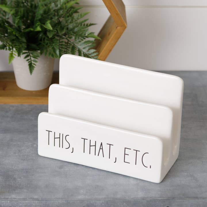 Ceramic Mail Desktop Sorter (PC) for wholesale by Audrey's Home & Gift