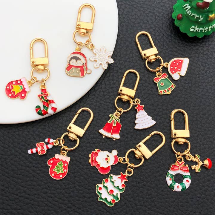MKS America - Wholesale Keychain - Women's - Merry Christmas cute Christmas tree Santa Claus keychain10