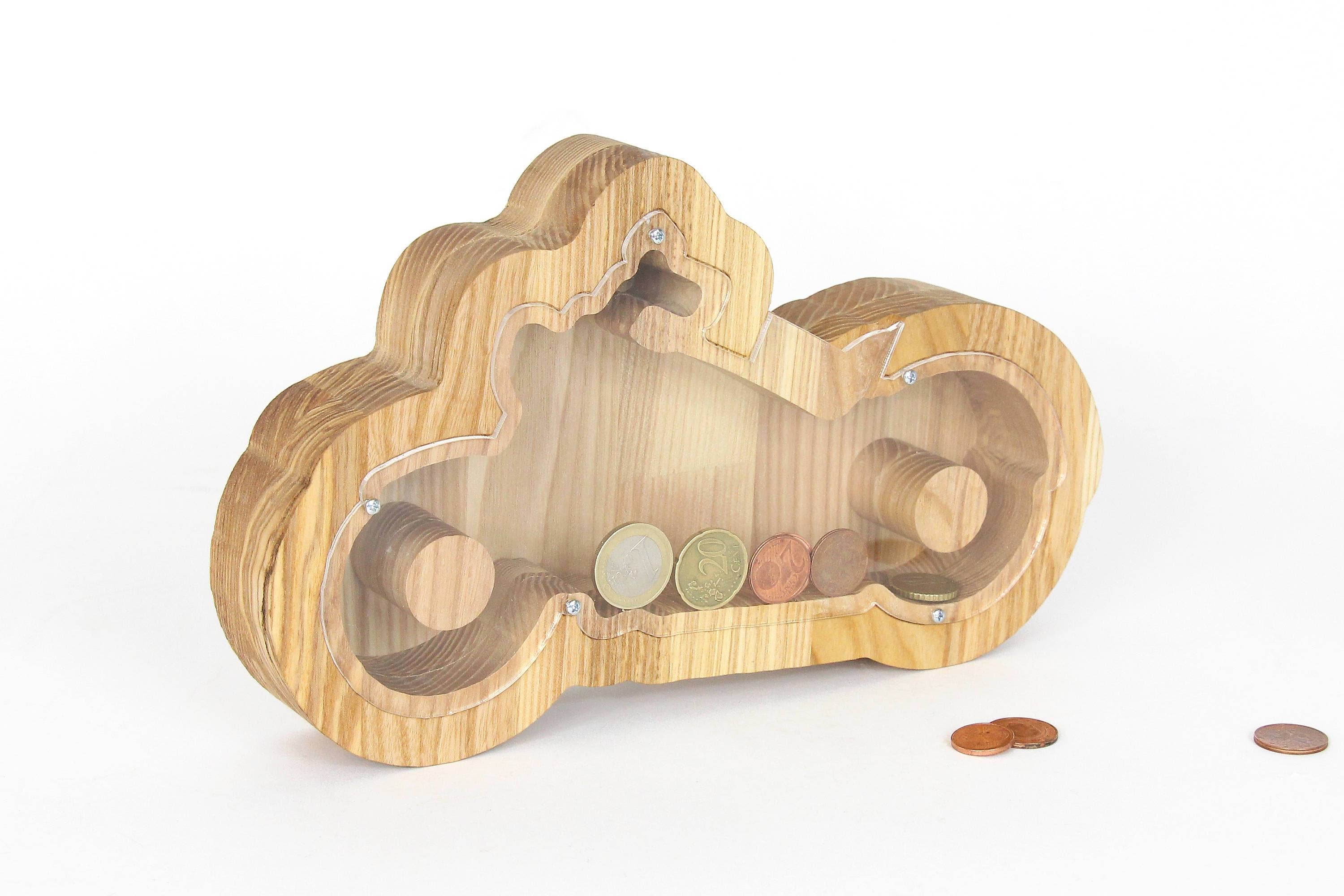 PromiDesign – Engroshandel Sparebøsse – Træsparegris Motorcykel (M)3