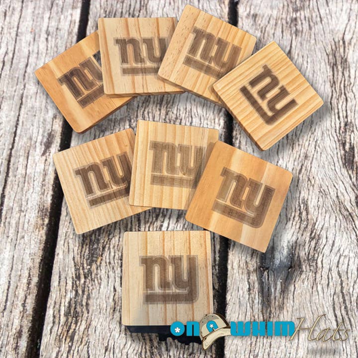 Custom Laser Engraved Team Coasters - Set of 4 for wholesale by On a Whim Hats