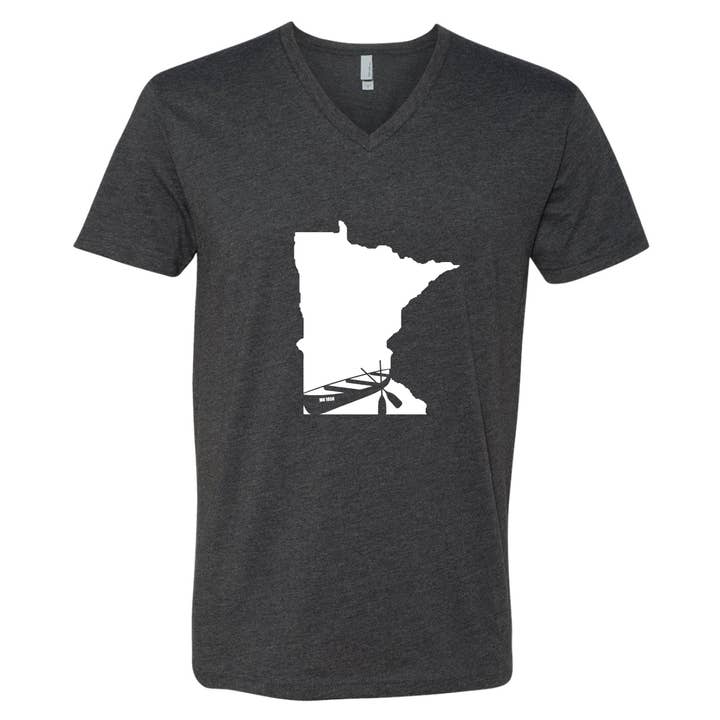 Canoe Minnesota V-Neck T-Shirt for wholesale by Minnesota Awesome
