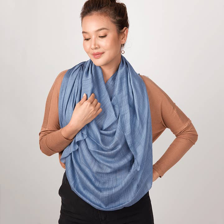 Marquet - Wholesale Scarf - Women's - Silk and Linen Fair Trade Shawl - Lightweight for Summer