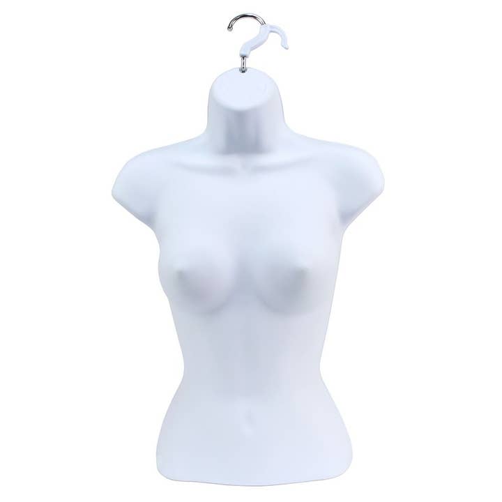 White Female Half Form Waist Up 82-031WH for wholesale on Faire