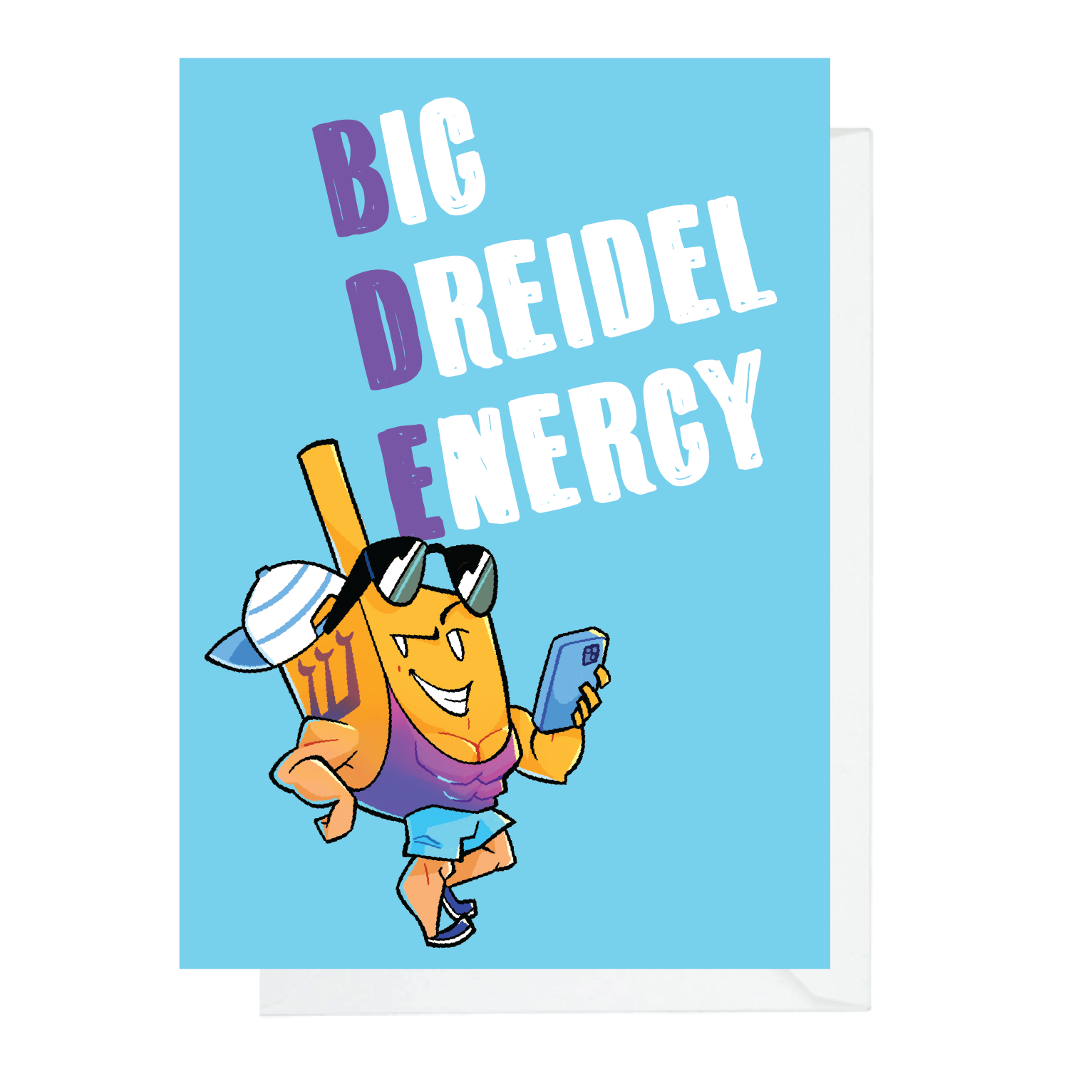 Menschions - Wholesale Hanukkah Card - Big Dreidel Energy0