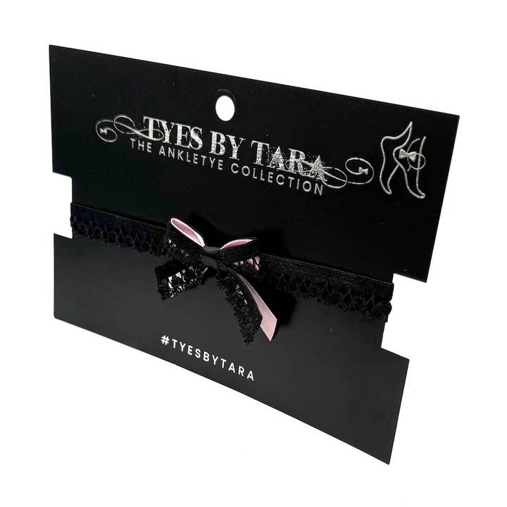Belle Ankletye™ | Black Bow Anklet Jewelry for Her for wholesale by Tyes By Tara