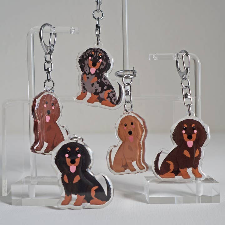kiwi & WILLOW - Wholesale Keychain - Unisex - Dachshund Epoxy Keychain10