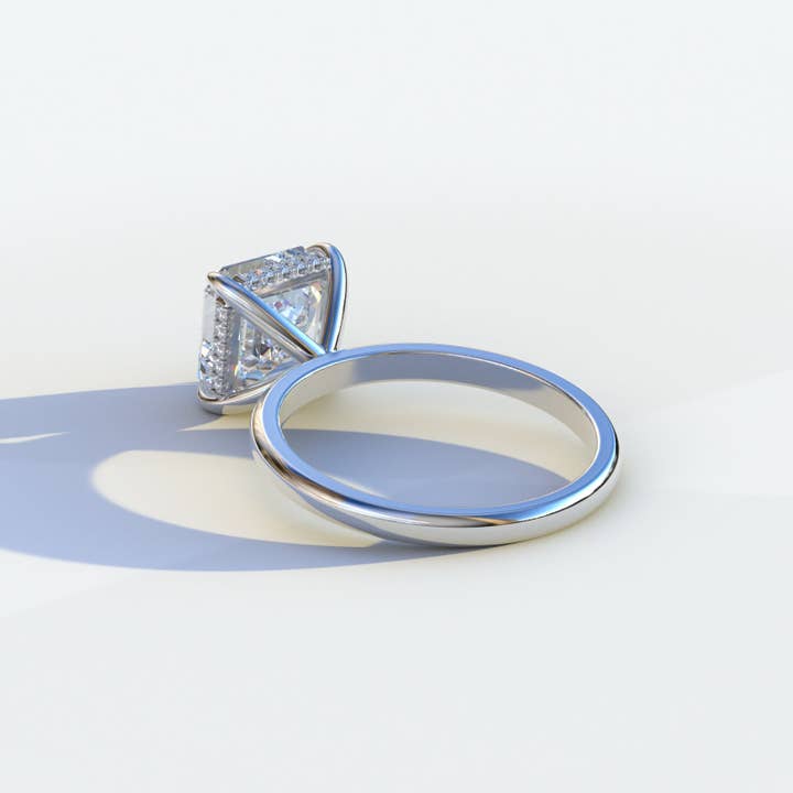 Mohana Jewels - Luxury - Wholesale Engagement ring - 2 Carat E/VVS Asscher Cut Hidden Halo Setting Lab Grown Diamond Ring - Stupefacente7