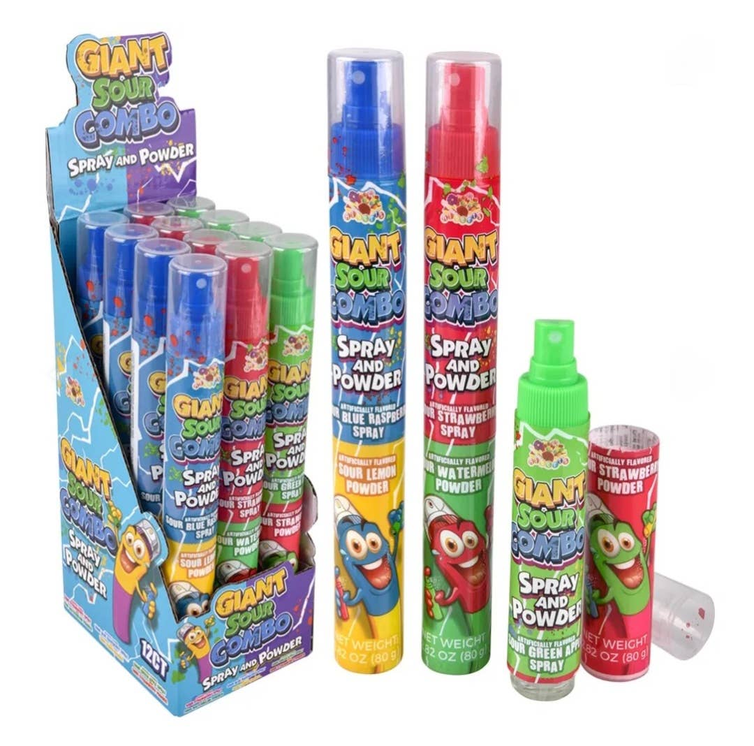 Majestic Wholesale - Wholesale Hard Candy - Giant Sour Combo Spray & Powder – 2.82oz 12CT