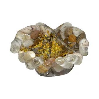 Handmade Resin Stone Giving Spiritual Hands Ornament for wholesale by Face It Home Decor