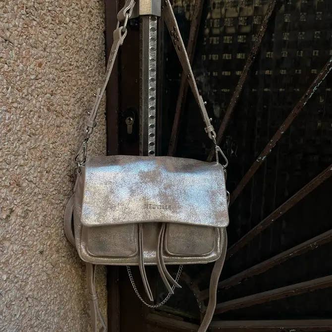 Neuville - Wholesale Crossbody Bag - Women's - MAXKE - Sand Gold Leather Shoulder & Crossbody Bag