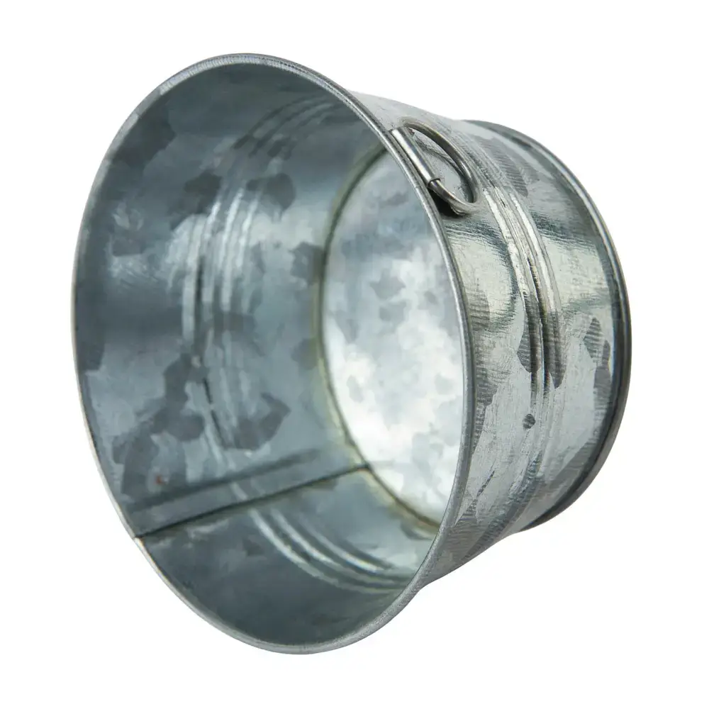 Factory Direct Craft - Vendita all'ingrosso Secchi/Secchielli - Mini tinozza rotonda in metallo, altezza 2" x diametro.2