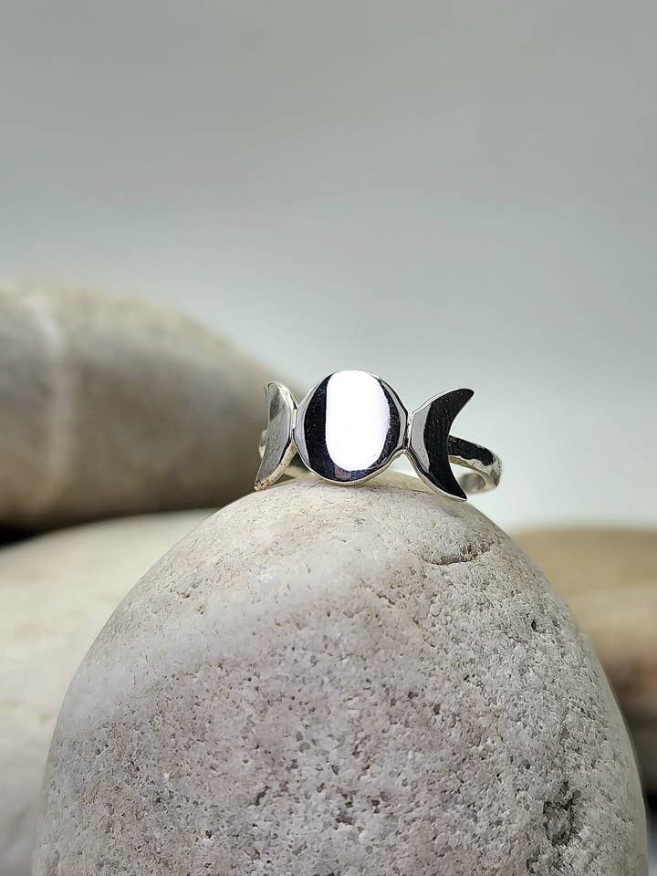 Anillo Celestial de Luna en Plata de Ley para venta al por mayor de Heart and Lotus Sterling Silver Jewelry