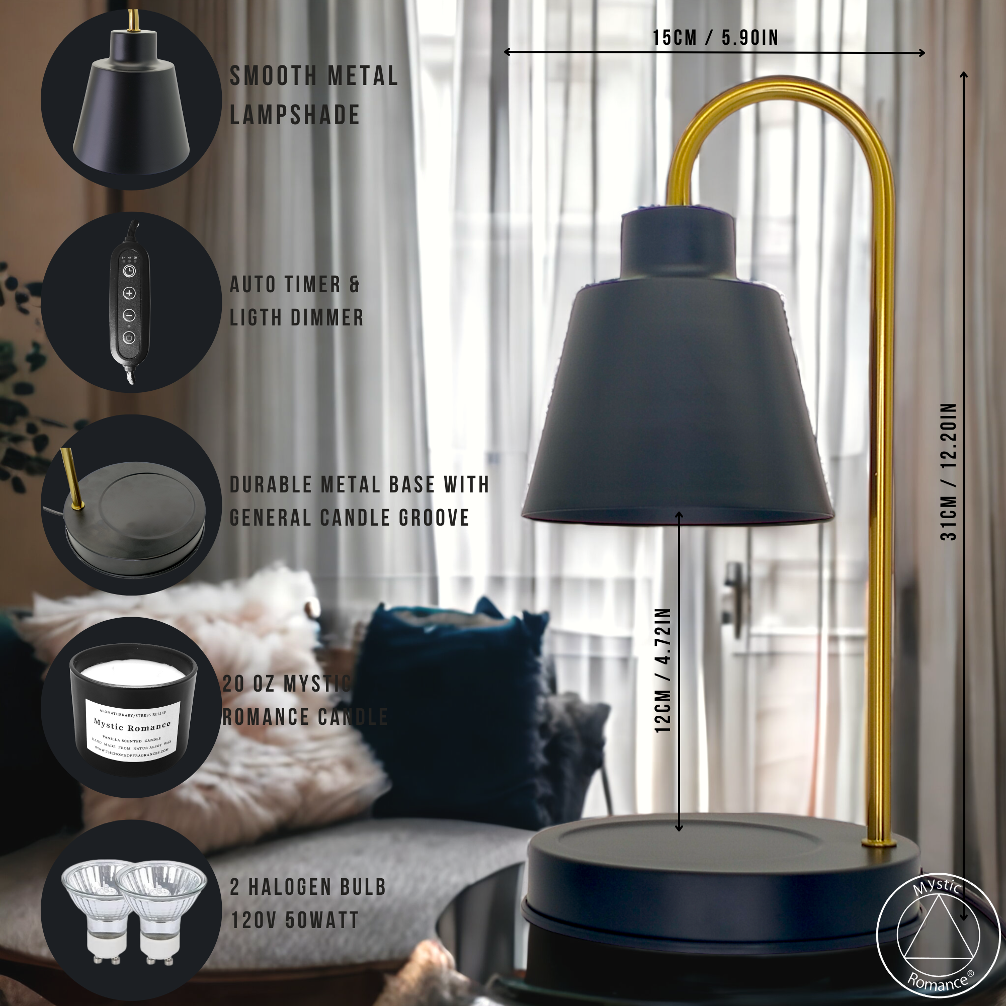 Mystic Romance - Wholesale Wax Warmer - 69140 Candle Warmers Lamp2