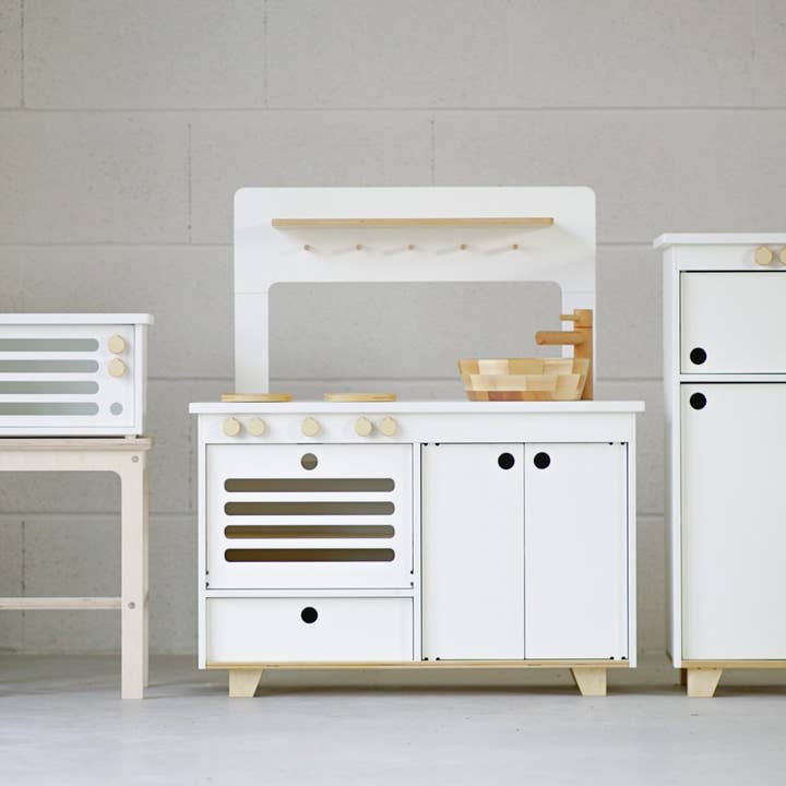 Midmini - Wholesale Toy Set - Kids - Milk Wooden Play Kitchen