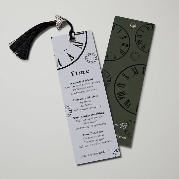 Bookmark Black Leather Tassel Silver Clasp for wholesale by Evelyn48