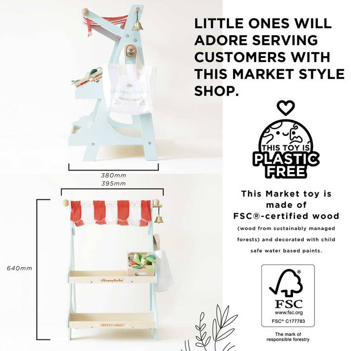 Le Toy Van, Inc. - Wholesale Wood Toy - Kids - Wooden Market Stall & Fruit Play Food Crate