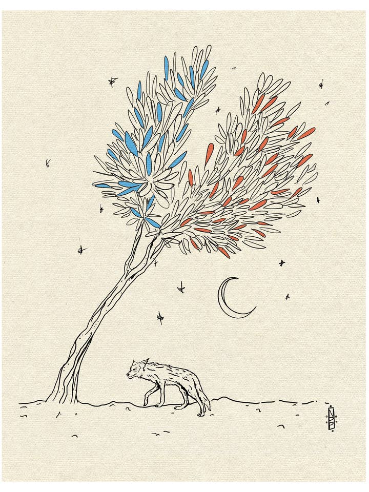 Nattvargen och trädet för wholesale av Pop Americana