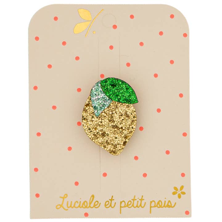 Broche - Citron pour la vente par Luciole et Petit Pois
