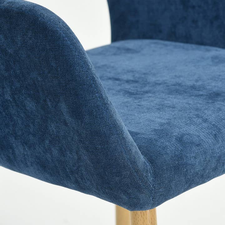 39F Inc. - Wholesale Chair - CROMWELL Scandinavian Fabric Dining Chair-Beige/Blue
