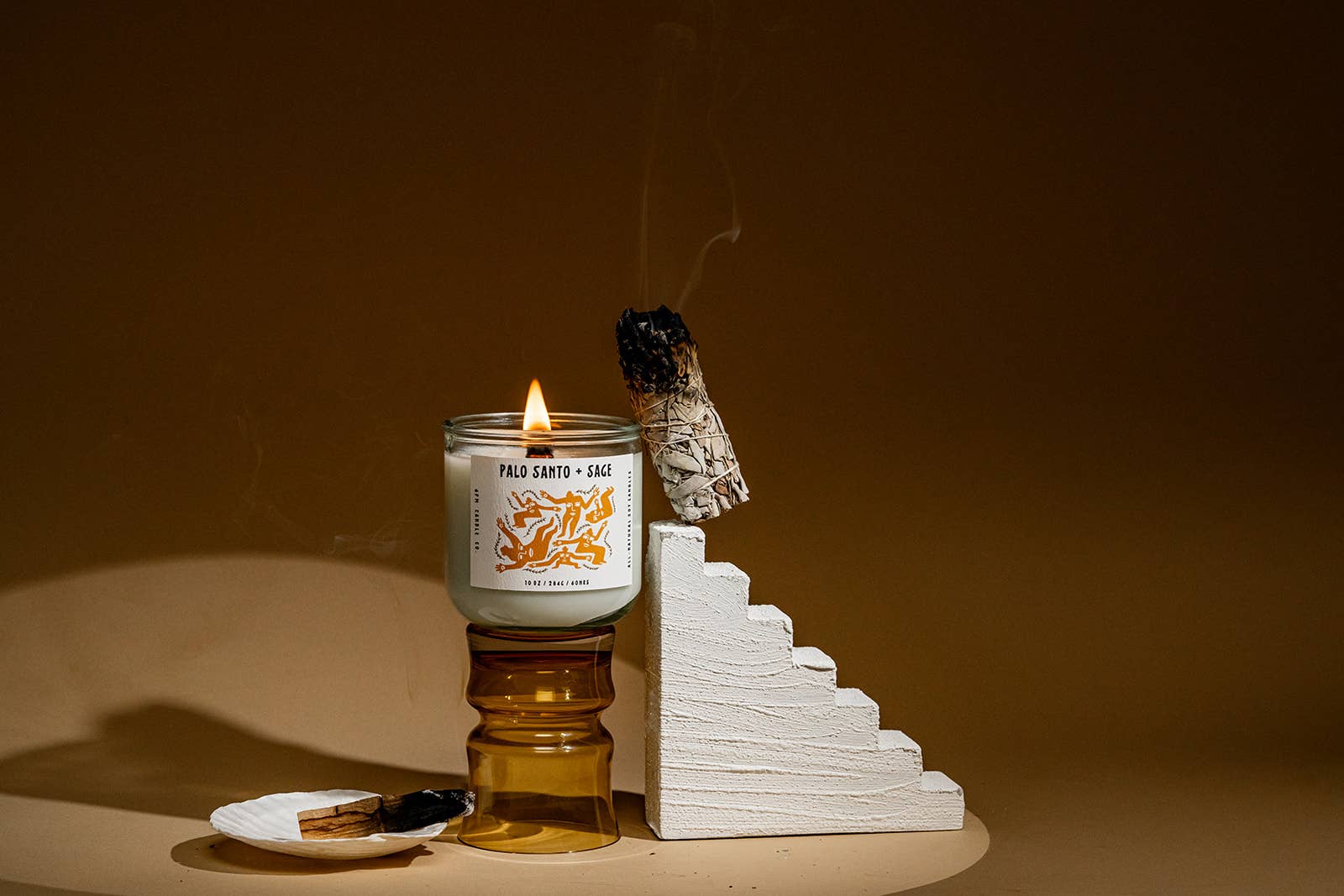 6pm Candle Co. – Großhandel Kerze im Glas / gefüllte Kerze – Palo Santo + Salbei - 10oz Sojakerzen