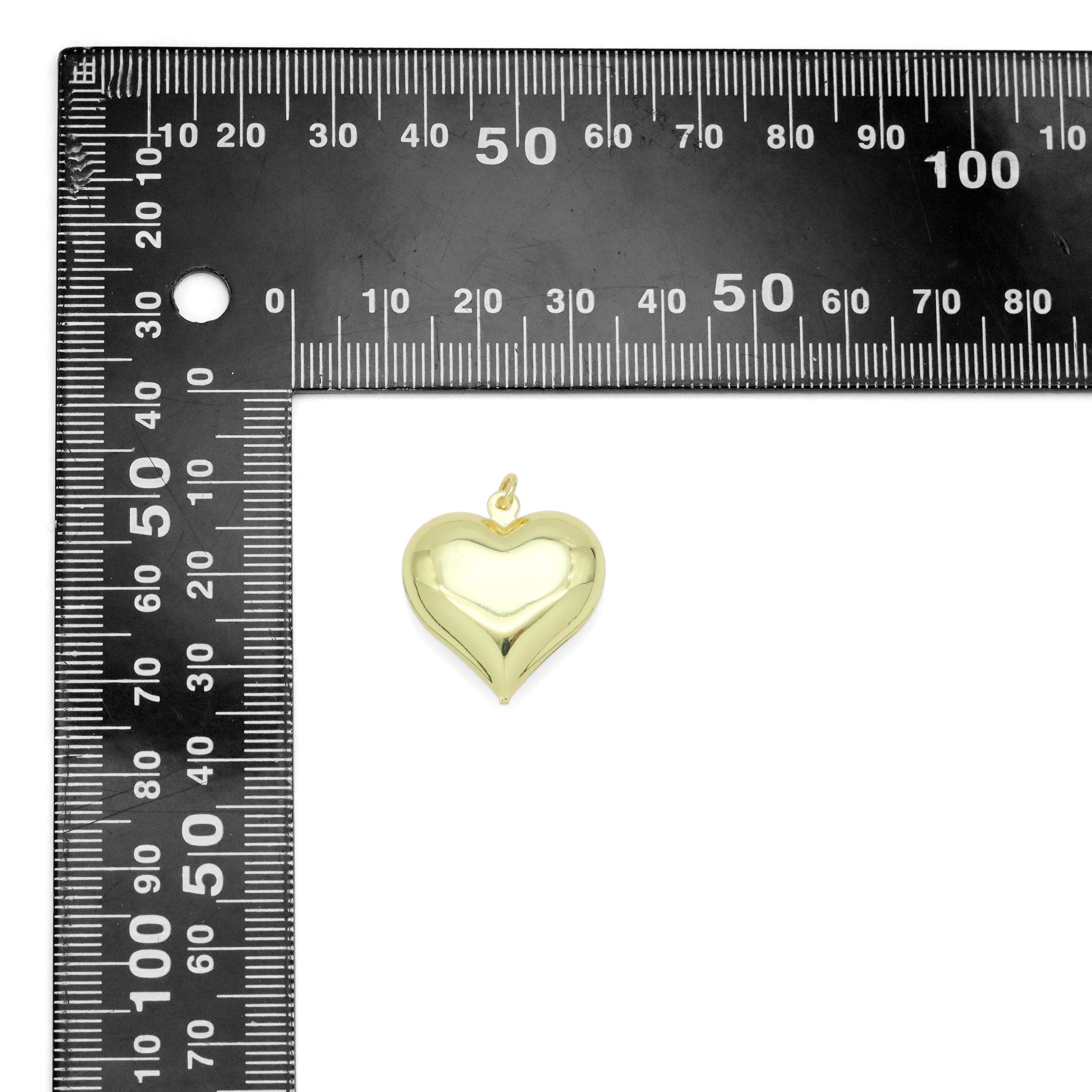 BestBeads&Beyond - Wholesale Individual Charm/Pendant - Puffy Heart Charm Pendant, Sku#LD6222