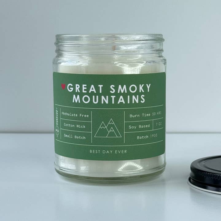 Rambling Caravan - Wholesale Jar/Filled Candle - Great Smoky Mountains National Park Candle3