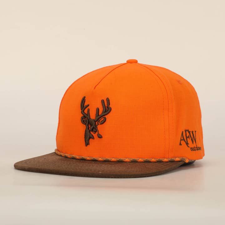 SOMBRERO DE CUERDA CON FORMA DE CIERVO EN FORMA DE HOJALDRE, NARANJA Y MARRÓN para venta al por mayor de American Flyway Waterfowl