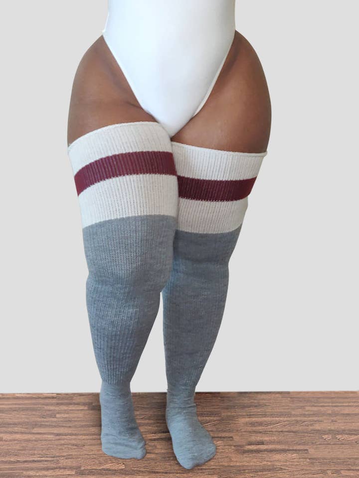 THUNDA THIGHS - Wholesale Socks - Women's - Plus Size Thigh High Sock - Thunda Woolies (Mock Wool)