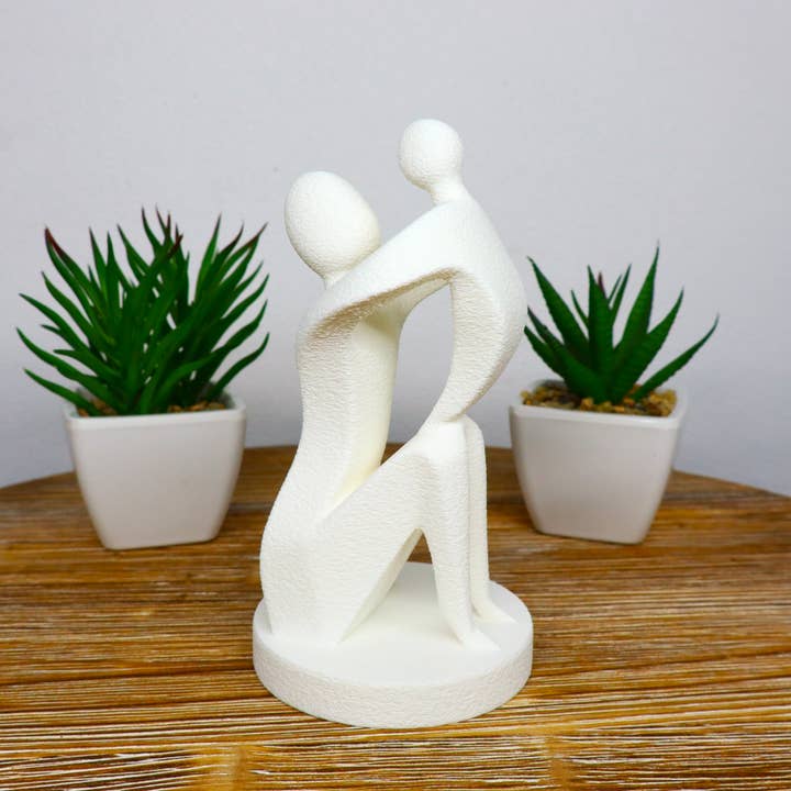 Scultura Madre e Figlio, Arte Familiare Emotiva Minimalista per la vendita all'ingrosso da parte di Herbs&Belles