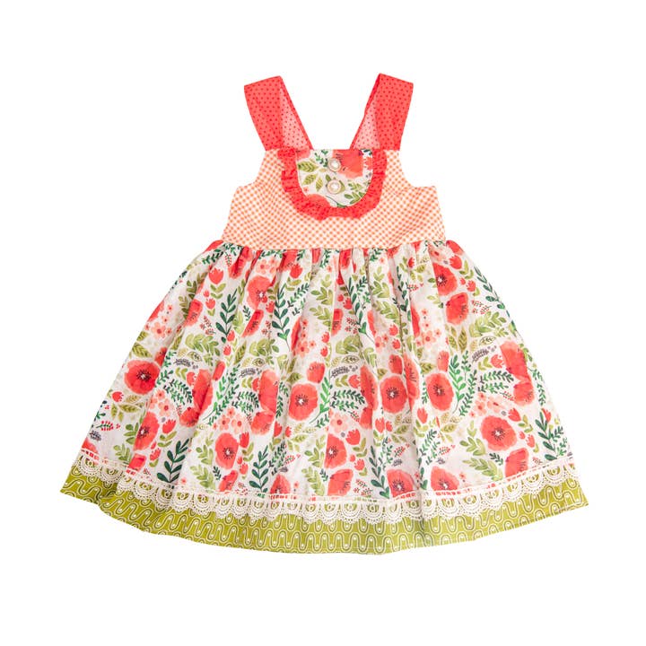 Vestido Haute Baby Poppy Garden para bebés y niños pequeños para venta al por mayor de Haute Baby
