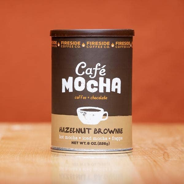 Fireside Coffee Co. - Wholesale Instant Coffee/Espresso - Hazelnut Brownie Cafe Mocha 8oz Can