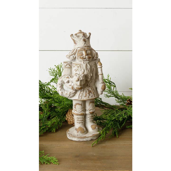 Audrey's Home & Gift - Wholesale Decorative Figurine - Nutcracker With Wreath And Candle (PC)