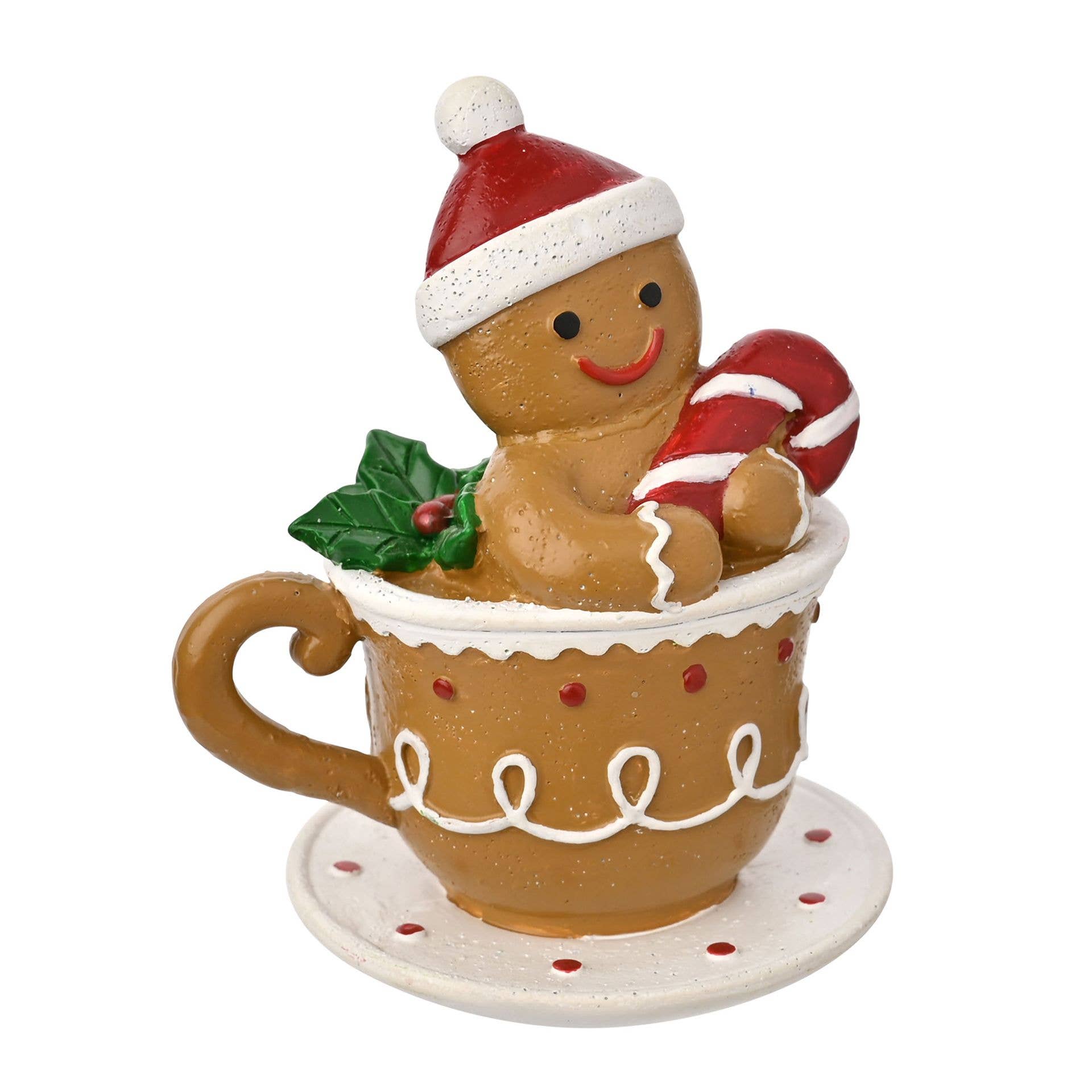 WIDDOP and Co. - Wholesale Christmas Decoration - **MULTI 4** Santa & Friends Gingerbread Teacup Decoration2