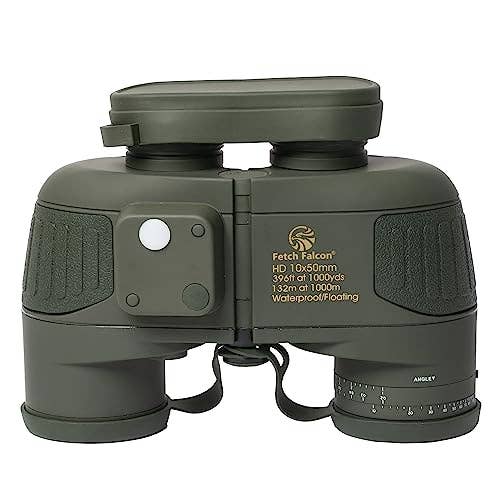 Onboard Products Inc - Wholesale Binoculars - Fetch Falcon 10x50 BAK4 FMC IPX7 Binoculars in Army Green
