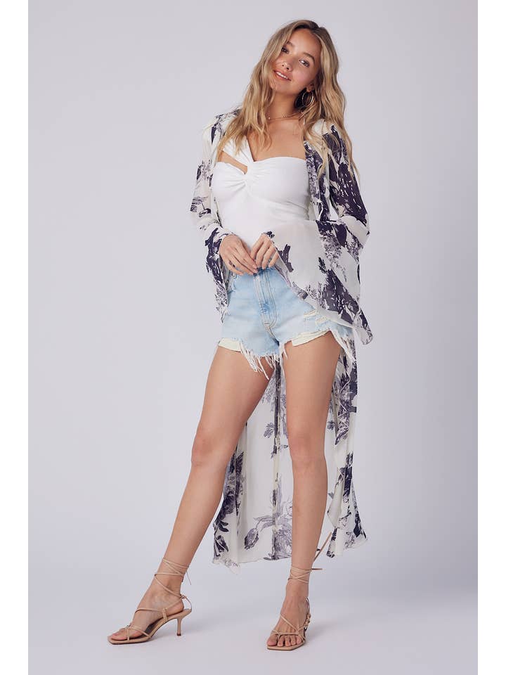 Bluivy - Wholesale Kimono - Women's - FLORAL PRINT RUFFLE KIMONO16