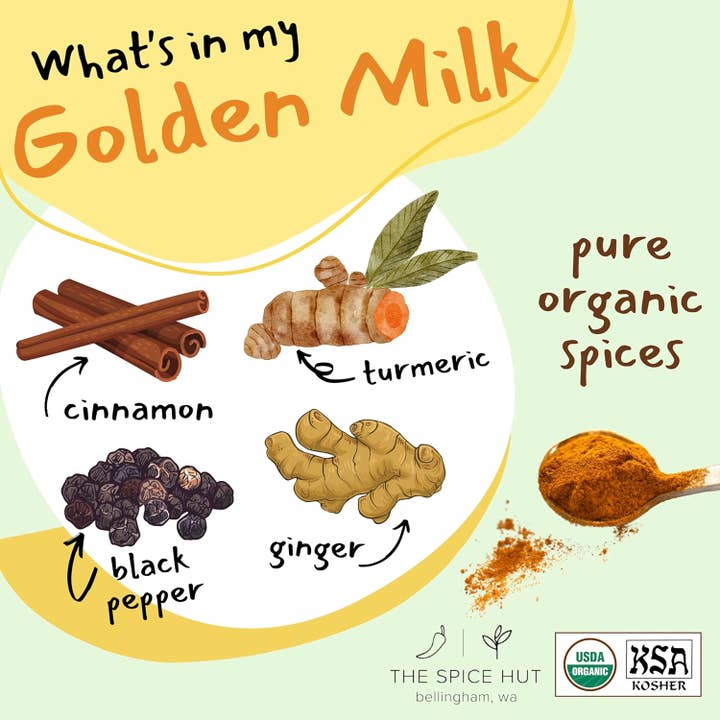 The Spice Hut - Wholesale Protein/Superfood Powder - Organic Golden Milk Powder - Golden Milk Lattes1