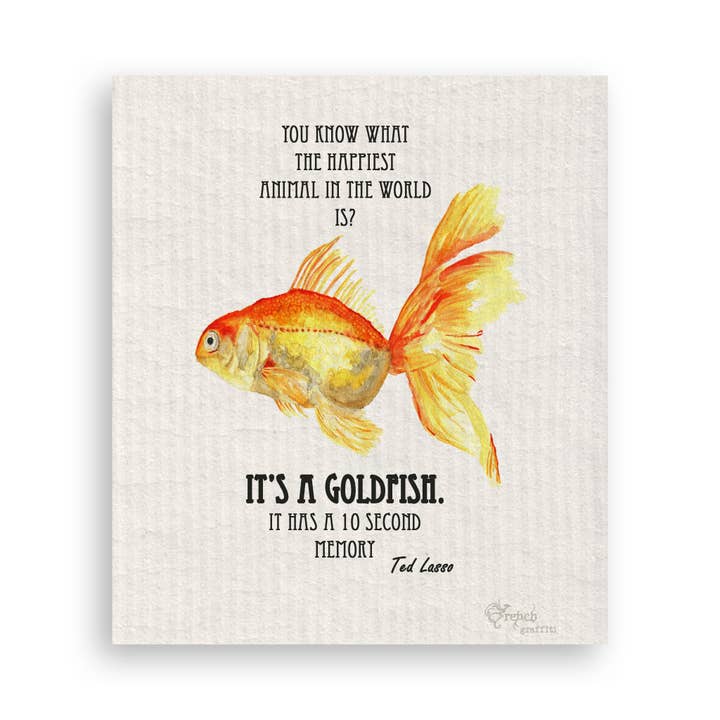 French Graffiti - Wholesale Tea Towel - Goldfish16