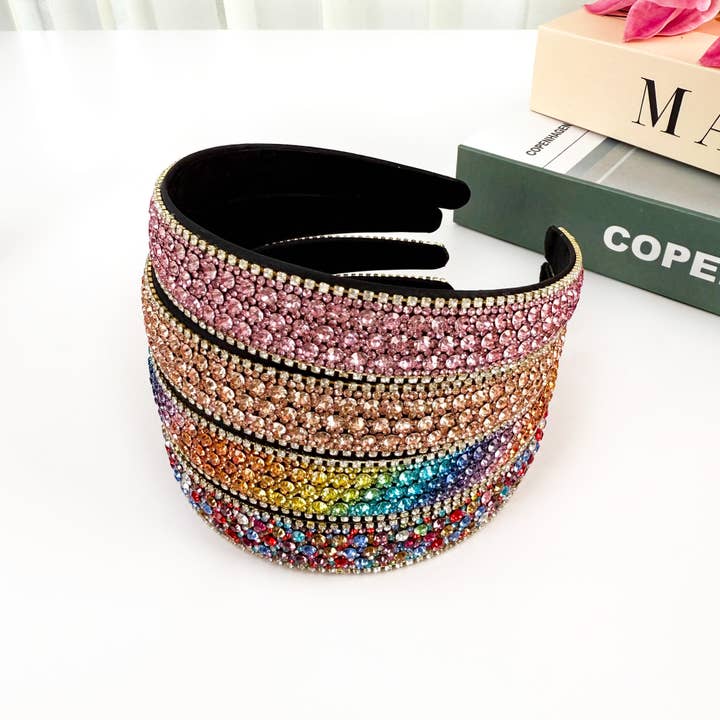 Tourtiwi - Wholesale Fashion Headband - Women's - Bright Multi-Color Diamond Headband2