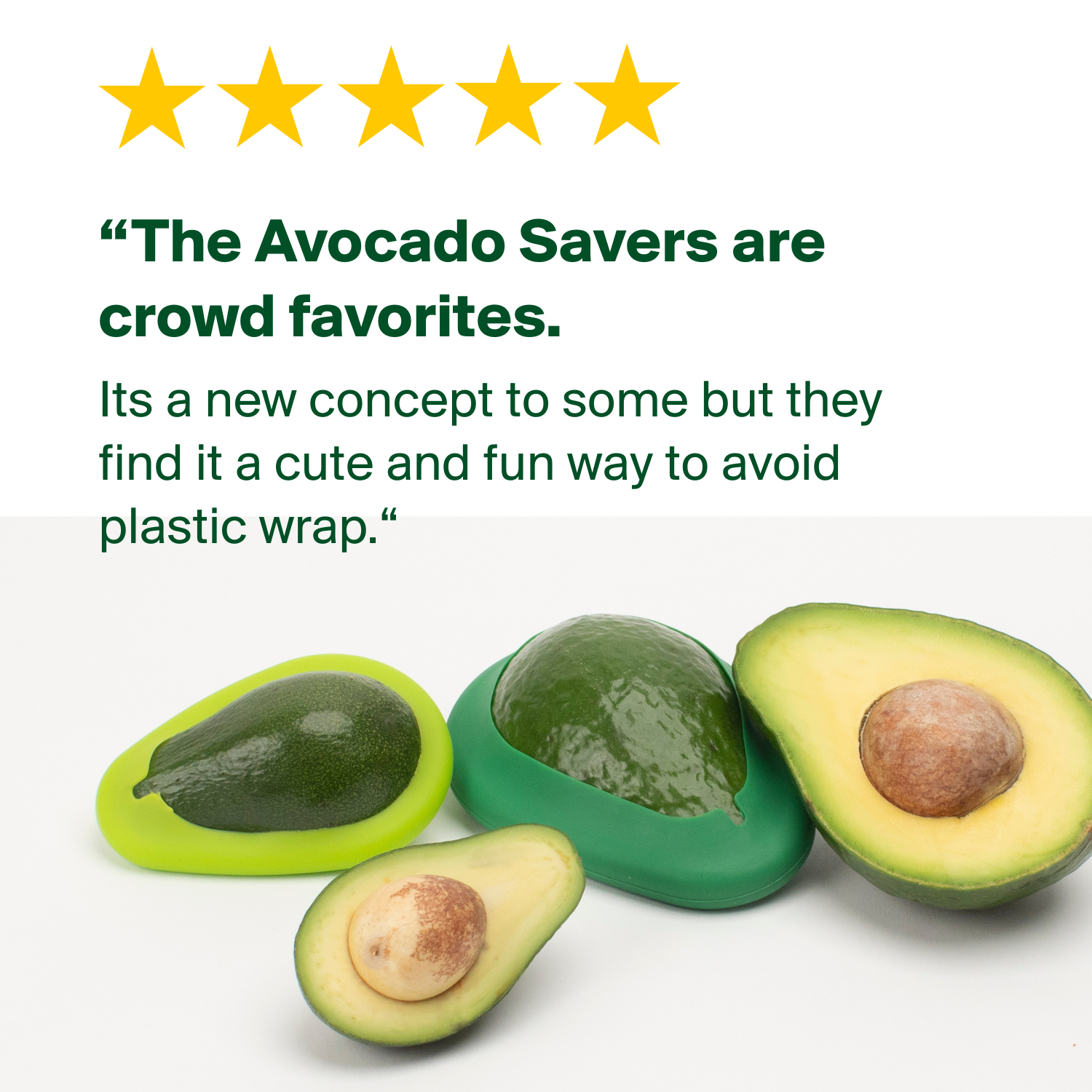 Food Huggers - Wholesale Food Storage Wrap/Bag - Green Avocado Huggers - Set of 28