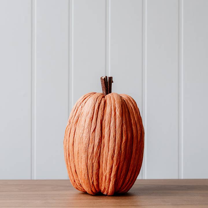 Large Pale Orange Paper Pumpkin for wholesale by We Love Seasons EU