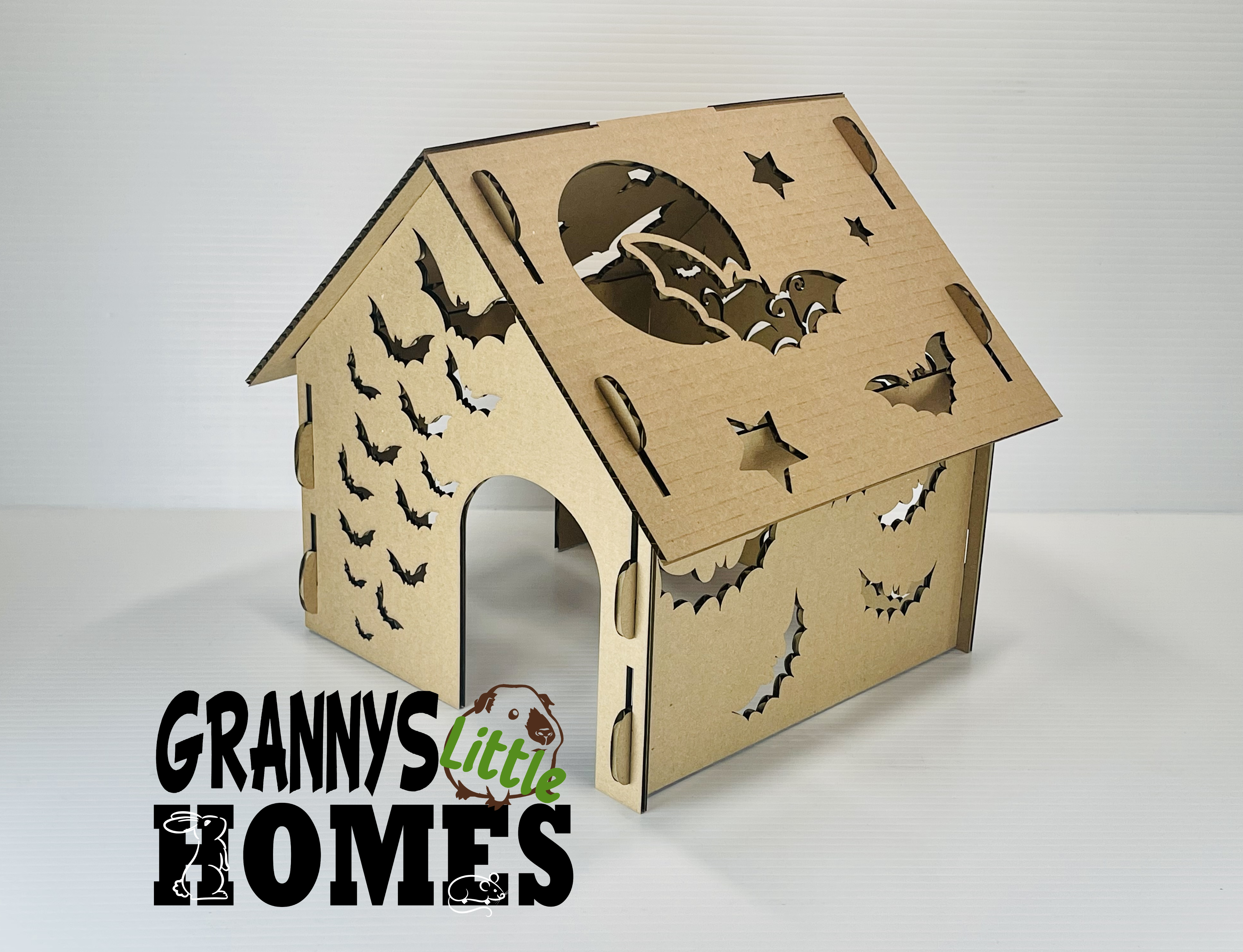 Grannys Little Homes - Wholesale Speeltje - Niet voor katten of honden - Kartonnen Vleermuis Schuilplaats3